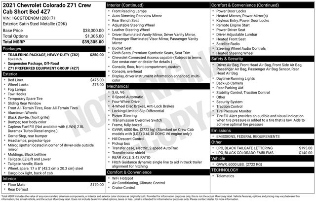 2021 Chevrolet Colorado Z71 photo