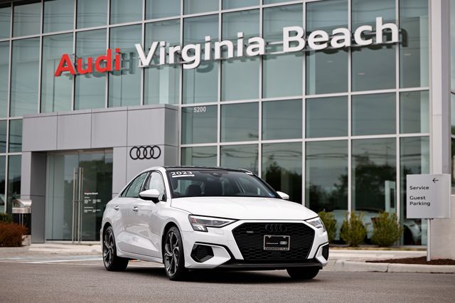 Glacier White Metallic 2023 Audi A3 40 TFSI quattro Premium Plus AWD Sedan All-Wheel Drive 7-Speed Automatic