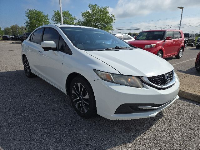 White Orchid Pearl 2015 Honda Civic EX Sedan Front-Wheel Drive Continuously Variable Transmission