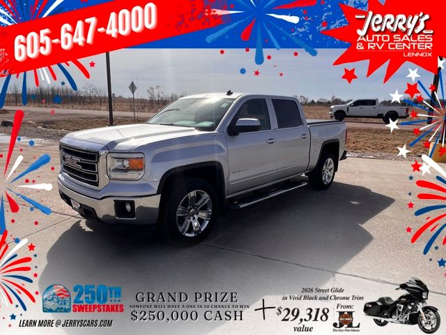 Quicksilver Metallic 2014 GMC Sierra 1500 SLE Crew Cab 4WD Pickup Truck Four-Wheel Drive 6-Speed Automatic Overdrive