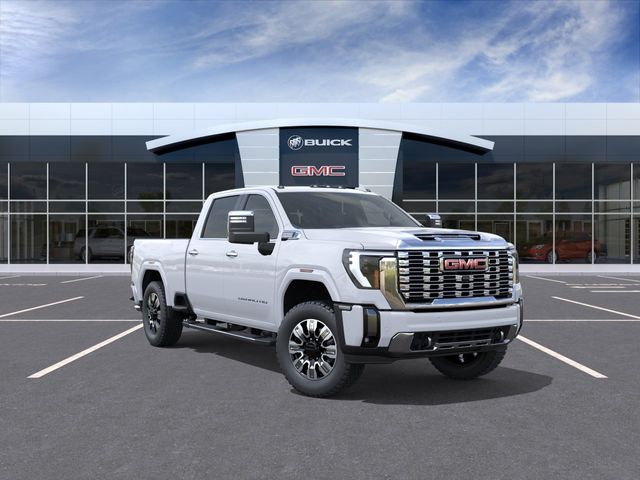 Glacier White Tricoat 2026 GMC Sierra 2500HD Denali Crew Cab 4WD Pickup Truck Four-Wheel Drive Automatic