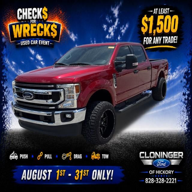 Rapid Red Metallic Tinted Clearcoat 2022 Ford F-250 Super Duty Pickup Truck Four-Wheel Drive Automatic