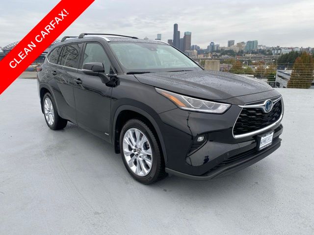 Midnight Black Metallic 2023 Toyota Highlander Hybrid SUV / Crossover All-Wheel Drive Continuously Variable Transmission