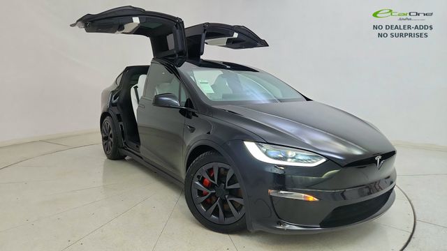 Solid Black 2024 Tesla Model X Plaid AWD SUV / Crossover All-Wheel Drive 1-Speed Automatic