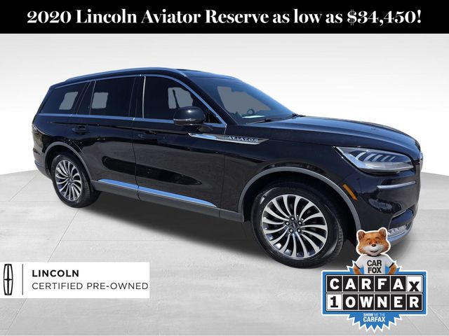 Black Metallic 2020 Lincoln Aviator Reserve AWD SUV / Crossover All-Wheel Drive Automatic