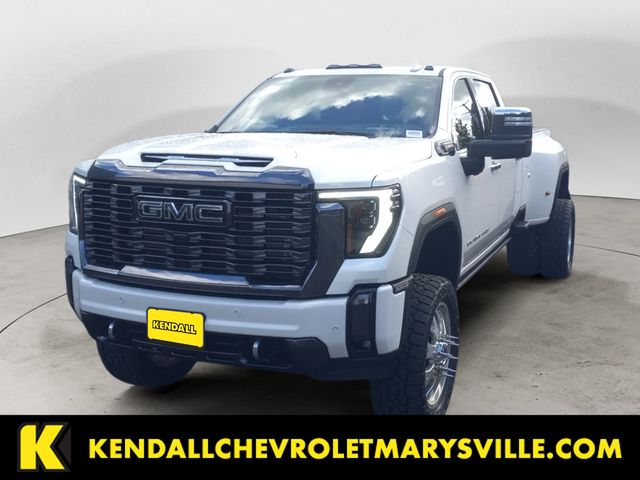 White Frost 2024 GMC Sierra 3500HD Denali Ultimate Crew Cab 4WD Pickup Truck Four-Wheel Drive Automatic