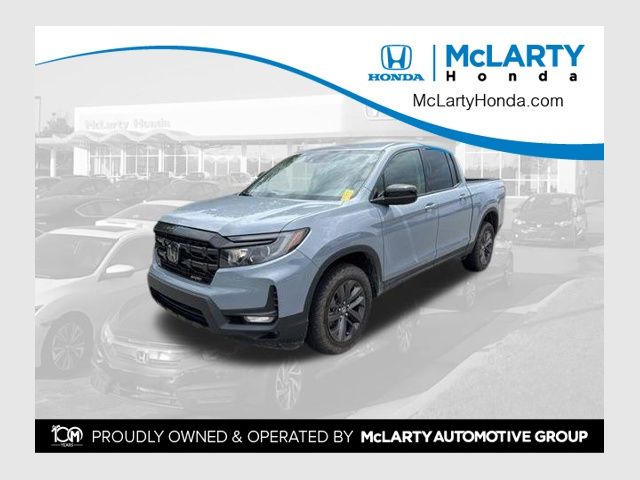 Sonic Gray Pearl 2025 Honda Ridgeline Sport AWD Pickup Truck All-Wheel Drive 9-Speed Automatic
