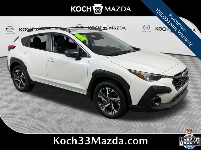 Crystal White Pearl 2024 Subaru Crosstrek SUV / Crossover All-Wheel Drive Continuously Variable Transmission