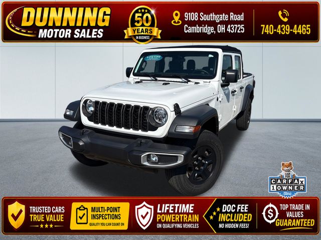 Bright White Clearcoat 2024 Jeep Gladiator Pickup Truck Four-Wheel Drive 8-Speed Automatic