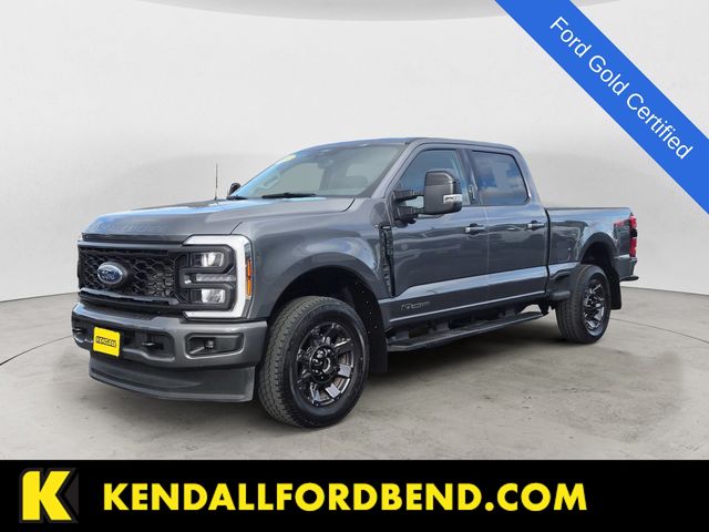 Gray Metallic 2024 Ford F-250 Super Duty Lariat Crew Cab 4WD Pickup Truck Four-Wheel Drive Automatic