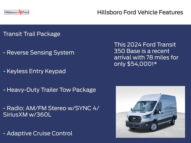 2024 Avalanche Gray Metallic Ford Transit Cargo Van Base AWD Van
