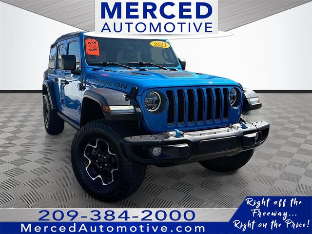 Hydro Blue Pearl Coat 2021 Jeep Wrangler 4xe Rubicon 4WD SUV / Crossover Four-Wheel Drive 8-Speed Automatic