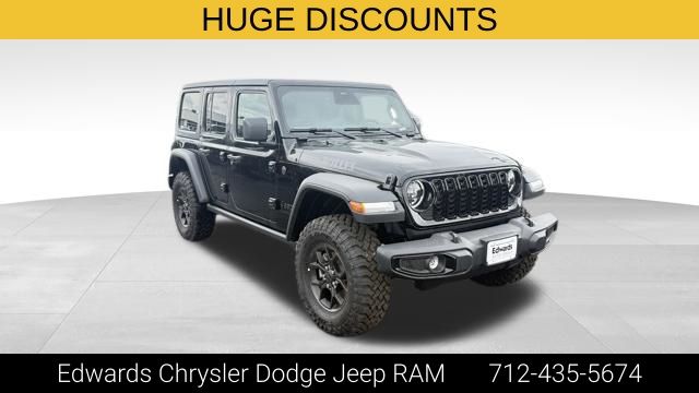 black clearcoat 2026 Jeep Wrangler Willys 4-Door 4WD SUV / Crossover Four-Wheel Drive 8-Speed Automatic