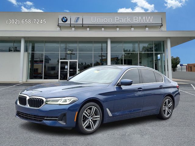 Phytonic Blue Metallic 2023 BMW 5 Series Sedan All-Wheel Drive 8-Speed Automatic