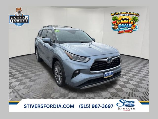 Moon Dust 2020 Toyota Highlander Hybrid Platinum AWD SUV / Crossover All-Wheel Drive Continuously Variable Transmission