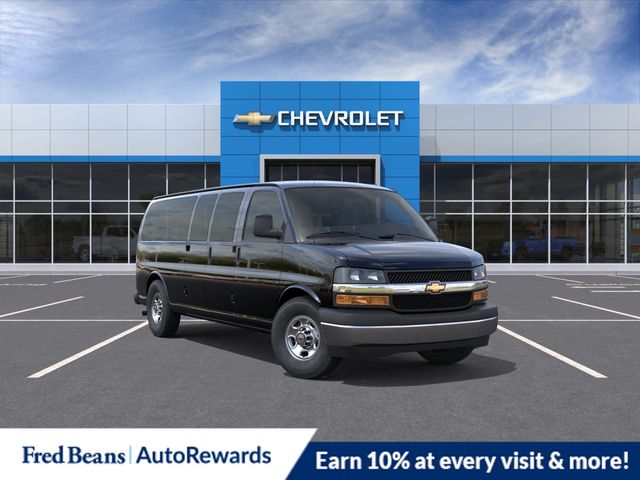 Black 2026 Chevrolet Express 3500 LT Extended RWD Van Rear-Wheel Drive