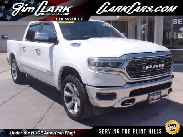 Ivory White Tri-Coat Pearlcoat 2021 RAM 1500 Pickup Truck Four-Wheel Drive 8-Speed Automatic