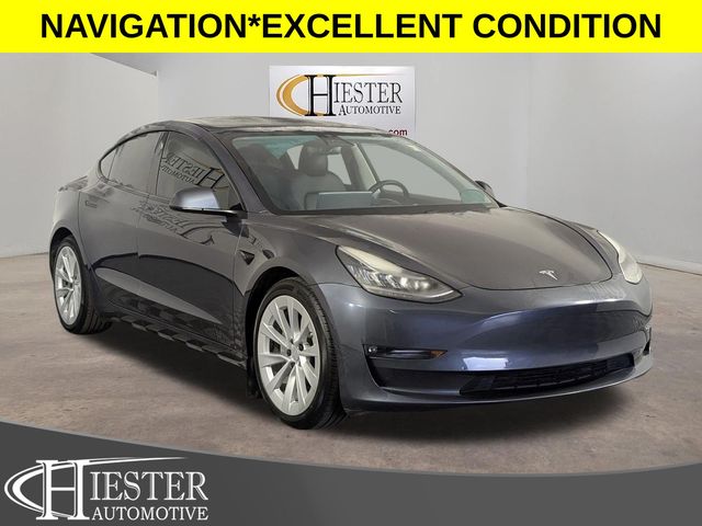 Midnight Silver Metallic 2021 Tesla Model 3 Long Range AWD Sedan All-Wheel Drive 1-Speed Automatic