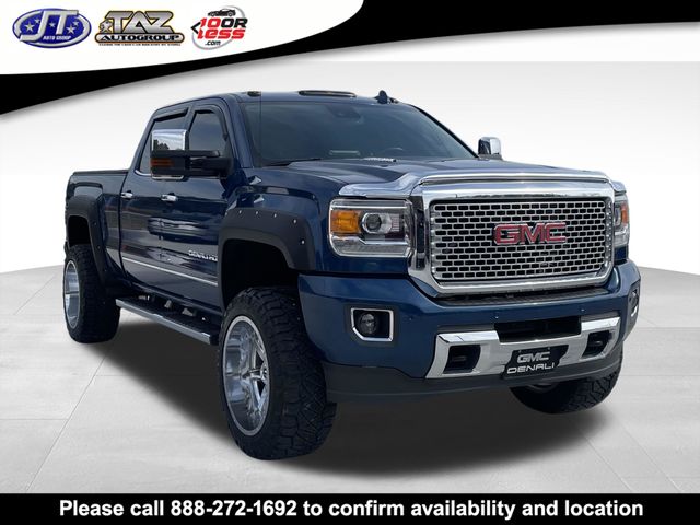 Stone Blue Metallic 2015 GMC Sierra 2500HD Denali Crew Cab SB 4WD Pickup Truck Four-Wheel Drive 6-Speed Automatic