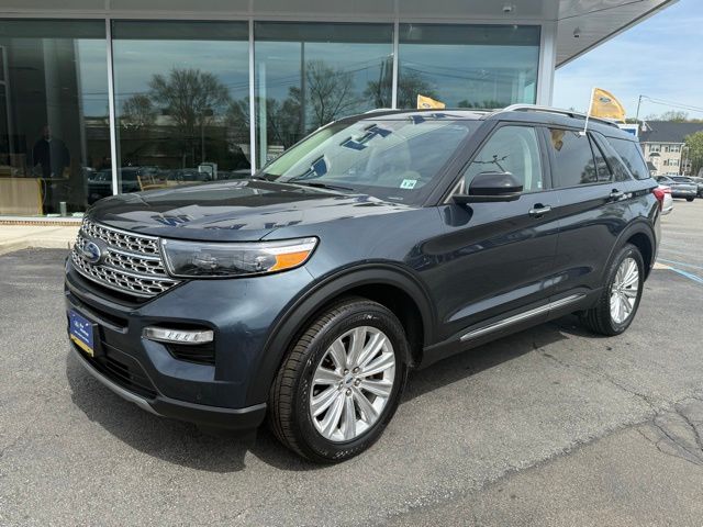 Blue Metallic 2022 Ford Explorer Limited AWD SUV / Crossover All-Wheel Drive Automatic