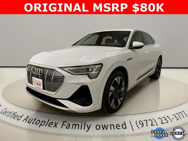 Glacier White 2022 Audi e-tron Premium Plus S Line quattro Sportback AWD Sedan All-Wheel Drive Automatic