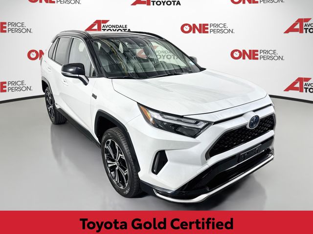 Wind Chill Pearl/Midnight Black Metallic 2024 Toyota RAV4 Prime SUV / Crossover All-Wheel Drive Continuously Variable Transmission