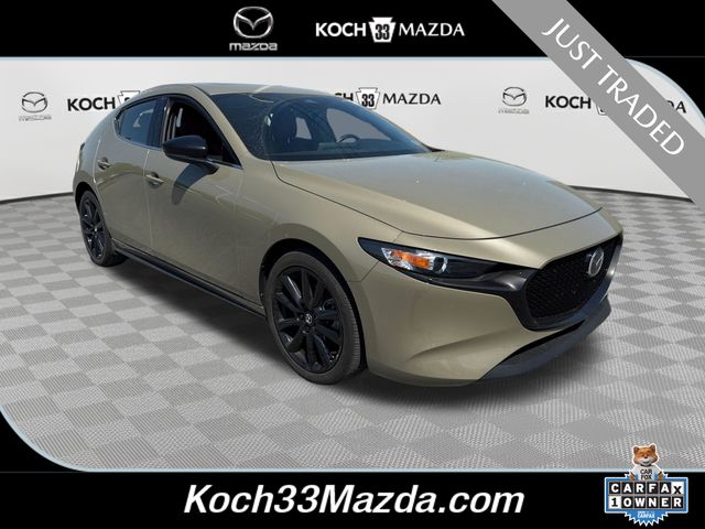 Zircon Sand Metallic 2025 Mazda MAZDA3 2.5 S Carbon Turbo Hatchback AWD Hatchback All-Wheel Drive 6-Speed Automatic
