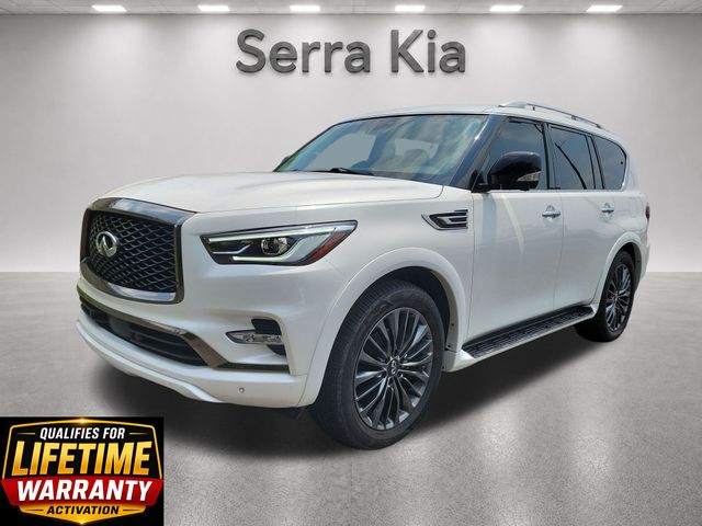 Moonstone White 2023 INFINITI QX80 SUV / Crossover Rear-Wheel Drive 7-Speed Automatic