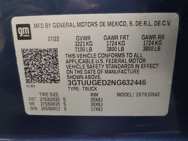 2022 – GMC – Sierra 1500