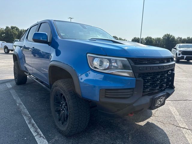 Bright Blue Metallic 2021 Chevrolet Colorado Pickup Truck Four-Wheel Drive 6-Speed Automatic