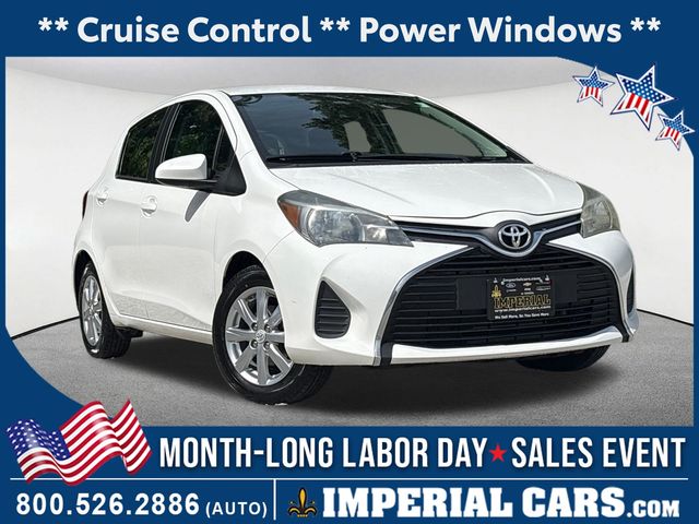 Super White 2015 Toyota Yaris Hatchback Front-Wheel Drive 4-Speed Automatic Overdrive
