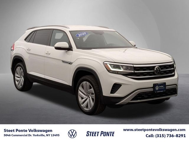 Pure White 2020 Volkswagen Atlas Cross Sport SUV / Crossover All-Wheel Drive 8-Speed Automatic