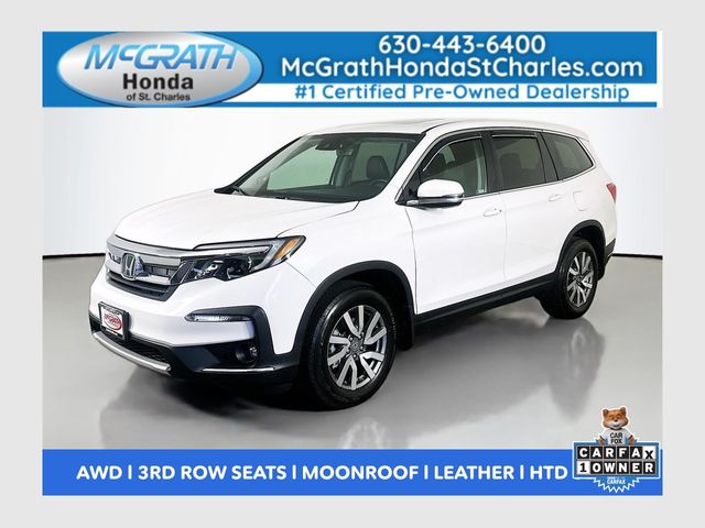 Platinum White Pearl 2020 Honda Pilot EX-L AWD SUV / Crossover All-Wheel Drive Automatic