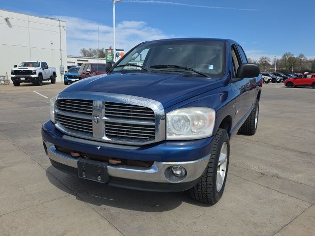 Deep Water Blue Pearlcoat 2008 Dodge RAM 1500 SLT Quad Cab 4WD Pickup Truck Four-Wheel Drive 5-Speed Automatic