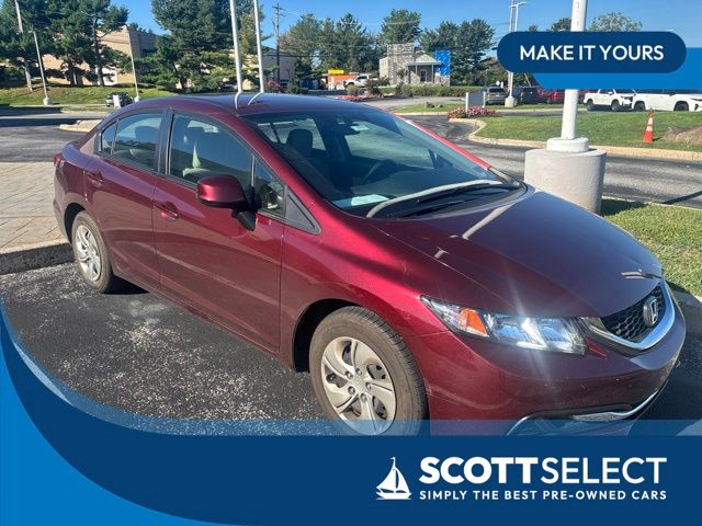 Red (Crimson Pearl) 2013 Honda Civic Sedan Front-Wheel Drive 5-Speed Automatic