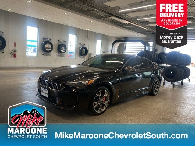 Aurora Black 2018 Kia Stinger GT1 RWD Sedan Rear-Wheel Drive 8-Speed Automatic