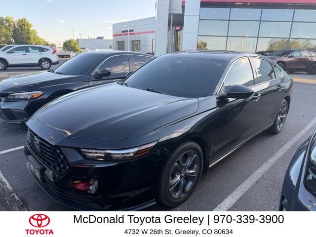Black 2024 Honda Accord Sedan Front-Wheel Drive Continuously Variable Transmission