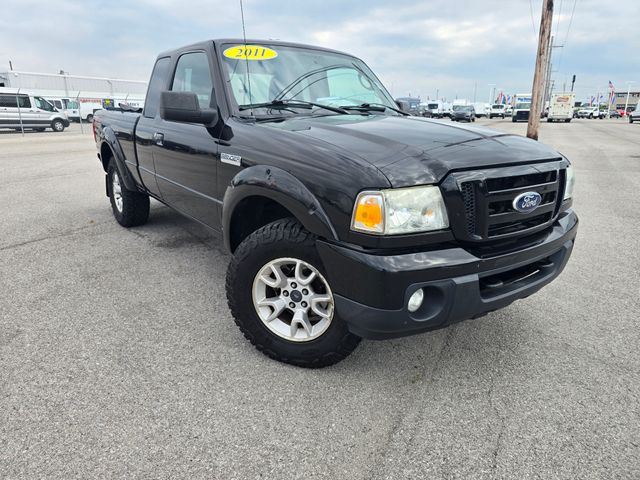Black 2011 Ford Ranger Pickup Truck Four-Wheel Drive 5-Speed Automatic