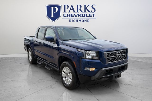 Deep Blue Pearl 2022 Nissan Frontier Pickup Truck Four-Wheel Drive 9-Speed Automatic