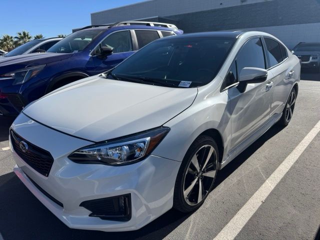Crystal White Pearl 2019 Subaru Impreza Sedan All-Wheel Drive Continuously Variable Transmission