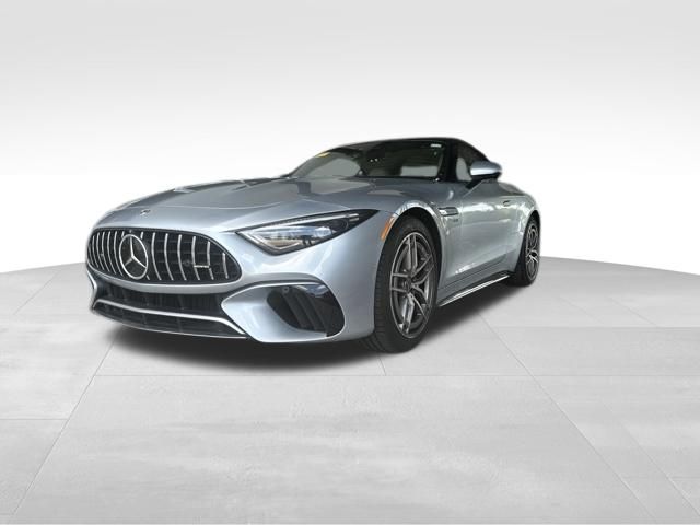 Cirrus Silver Metallic 2022 Mercedes-Benz SL-Class SL 55 AMG 4MATIC Convertible All-Wheel Drive 9-Speed Automatic
