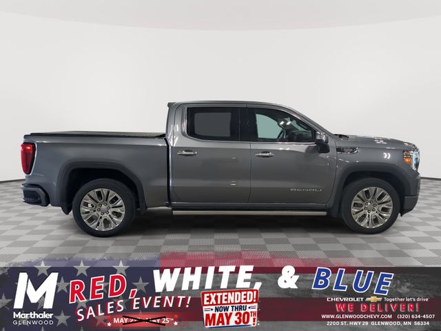 Gray (Satin Steel Metallic) 2021 GMC Sierra 1500 Denali Crew Cab 4WD Pickup Truck Four-Wheel Drive Automatic