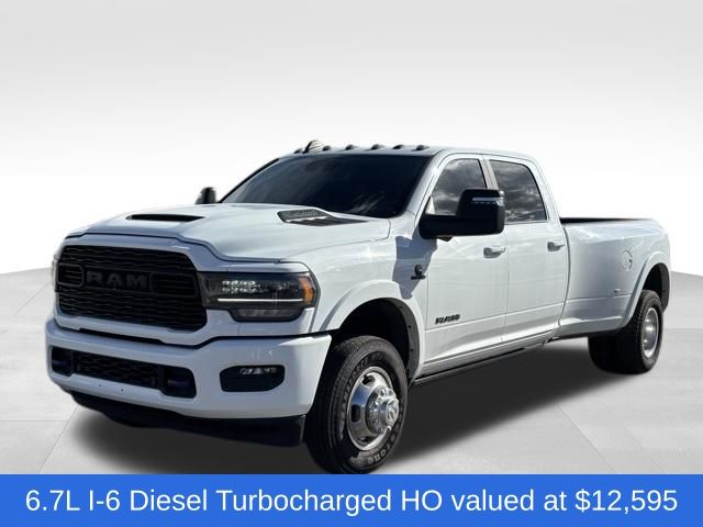Bright White Clearcoat 2024 RAM 3500 Limited Crew Cab LB DRW 4WD Pickup Truck Four-Wheel Drive 6-Speed Automatic