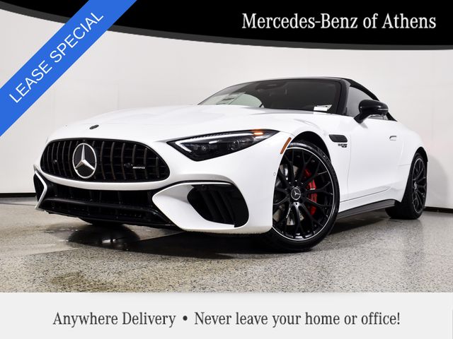 White 2026 Mercedes-Benz SL-Class AMG SL 55 4MATIC Convertible All-Wheel Drive 9-Speed Automatic