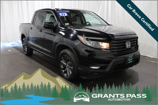 Black 2023 Honda Ridgeline Pickup Truck All-Wheel Drive 9-Speed Automatic