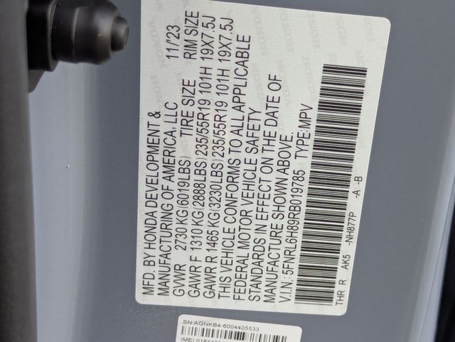 Certified Used 2024 Sonic Gray Pearl Honda Touring image 35