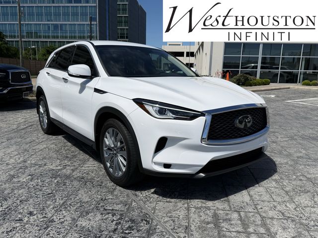 Lunar White 2025 INFINITI QX50 Pure AWD SUV / Crossover All-Wheel Drive Continuously Variable Transmission