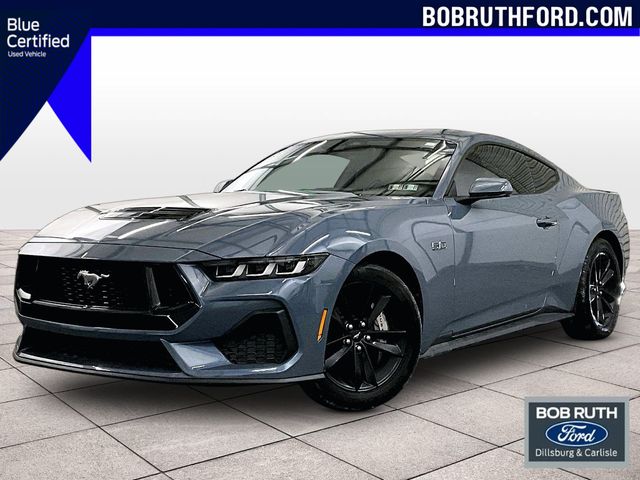 Vapor Blue 2024 Ford Mustang Coupe Rear-Wheel Drive 6-Speed Manual