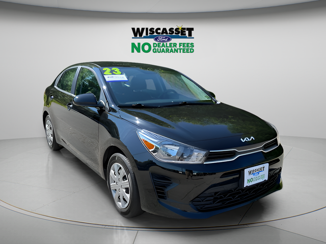Aurora Black 2023 Kia Rio Sedan Front-Wheel Drive Continuously Variable Transmission