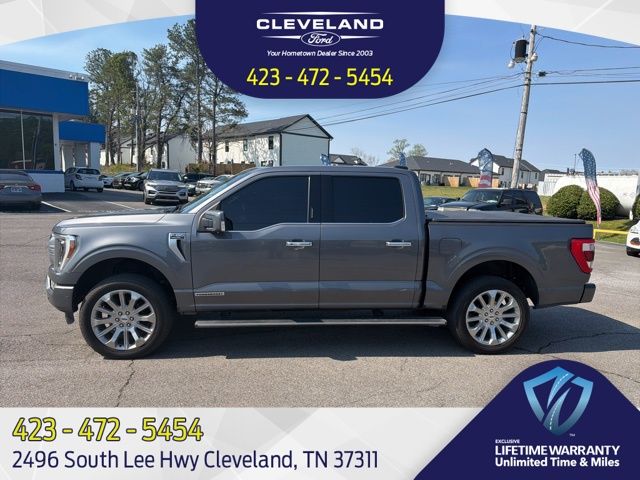Gray 2021 Ford F-150 Limited SuperCrew 4WD Pickup Truck Four-Wheel Drive Automatic